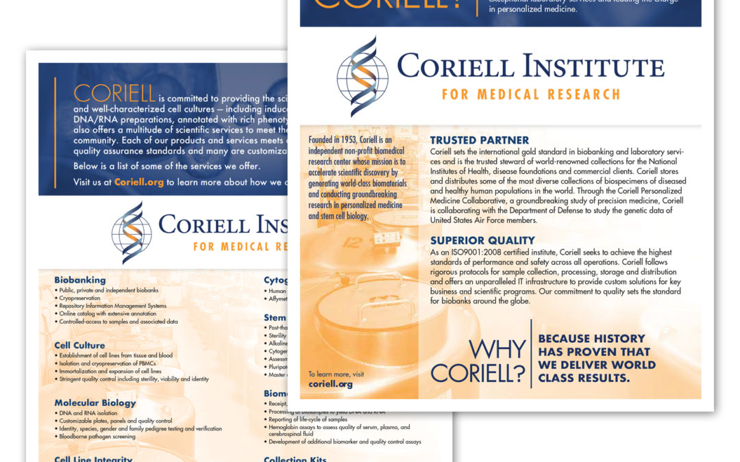 Coriell Institute flyer